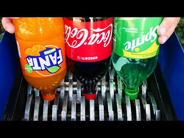 Coca Cola, Fanta, Sprite, 7UP, Pepsi & Mentos vs Shredder - Soda Shredding Compilation