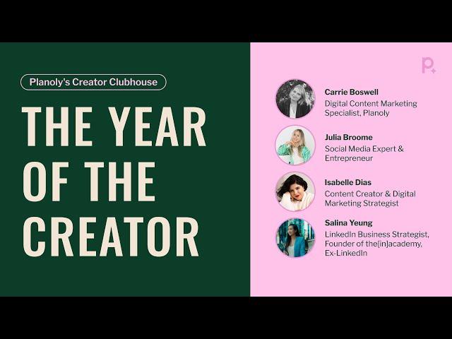 Planoly's Creator Clubhouse: The Year of the Creator