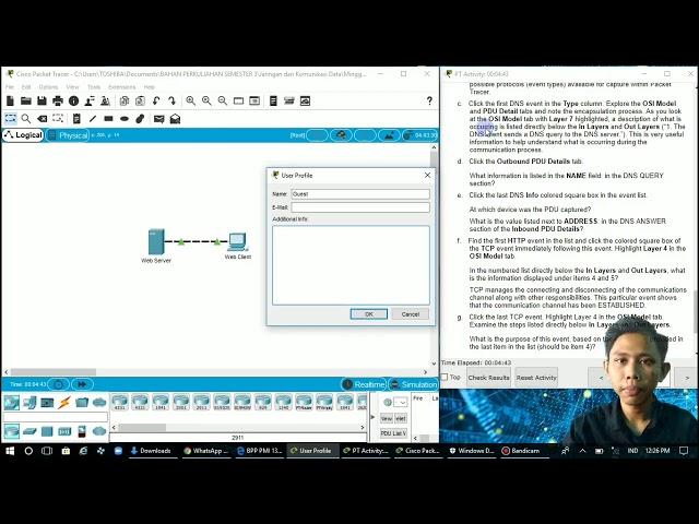 3.5.5 Packet Tracer - Investigate the TCP/IP and OSI Models In Action || Jaringan & Komunikasi Data