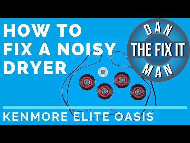 HOW TO FIX A NOISY DRYER - DIY (Replacing the Idler Pulley and Roller Wheels) - Kenmore Elite Oasis