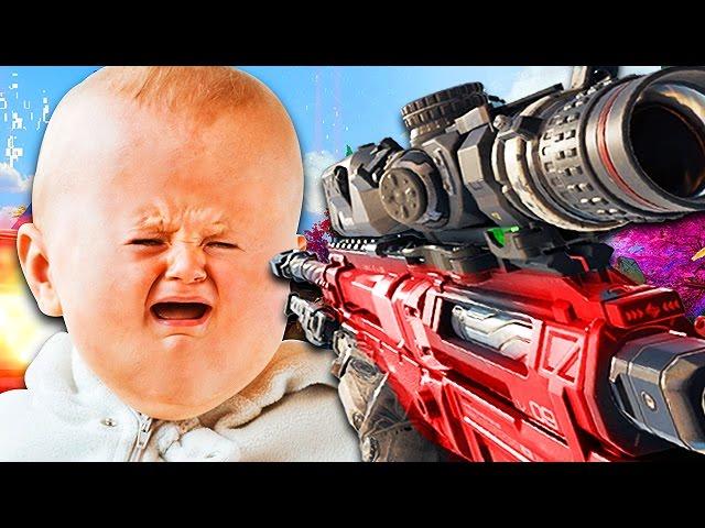 MOST ANNOYING KID EVER CRIES IN CRAZY BO3 1V1! (Black Ops 3 Trolling)