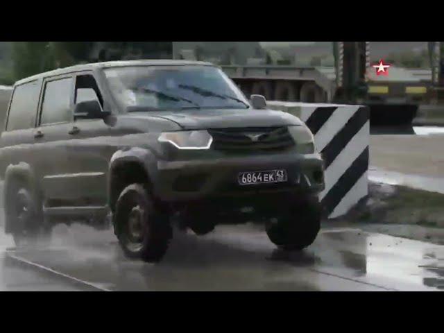 Russian Military UAZ Patriot mid-size SUV skills & performance