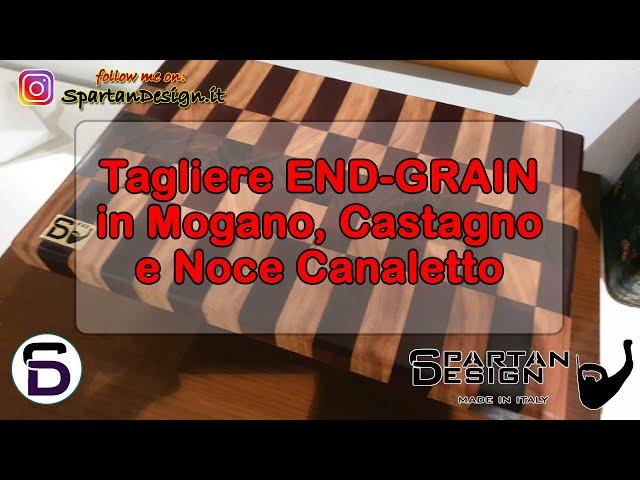 Realizzazione tagliere END-GRAIN con design a scacchiera "particolare" #23