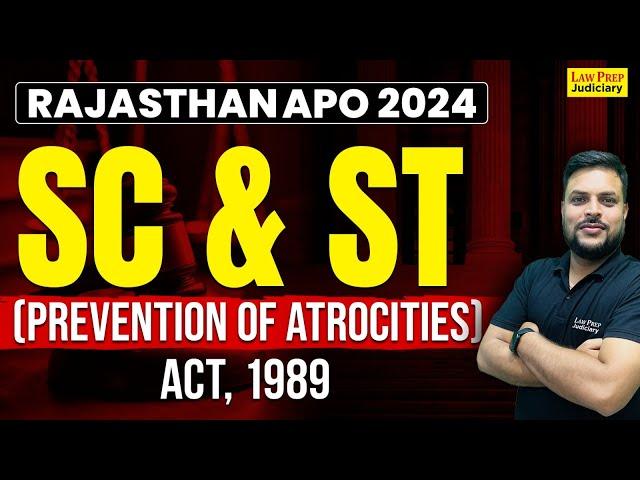 Rajasthan APO 2024: SC & ST (Prevention of Atrocities) Act, 1989 | SC/ST Act in One Shot Revision