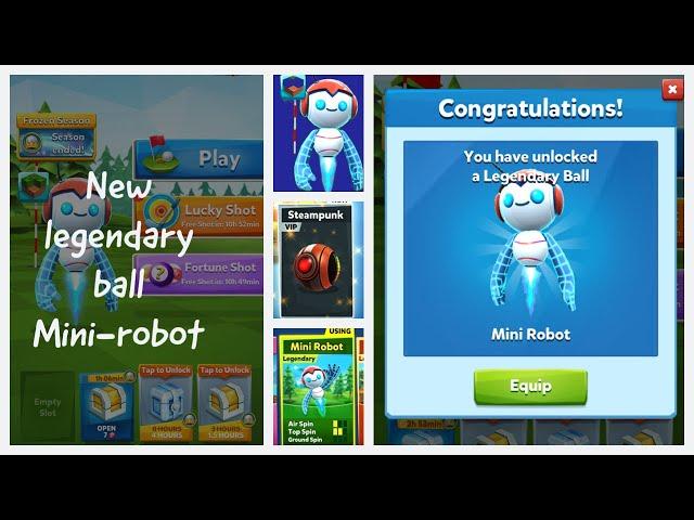 Unlocking new LEGENDARY BALL MINI ROBOT from clan chest | Golf battle