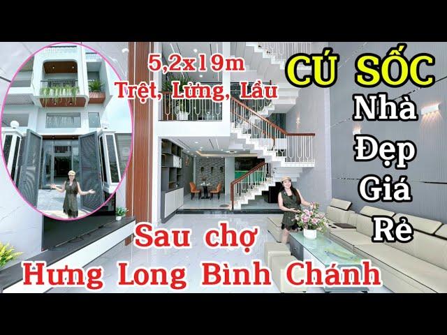 CÚ SỐC Đẹp Rẻ Gần Chợ Hưng Long Bình Chánh-Từ Đoàn Nguyễn Tuấn vào nhà có 300m-Nhà Đẹp Kim Thủy SHR