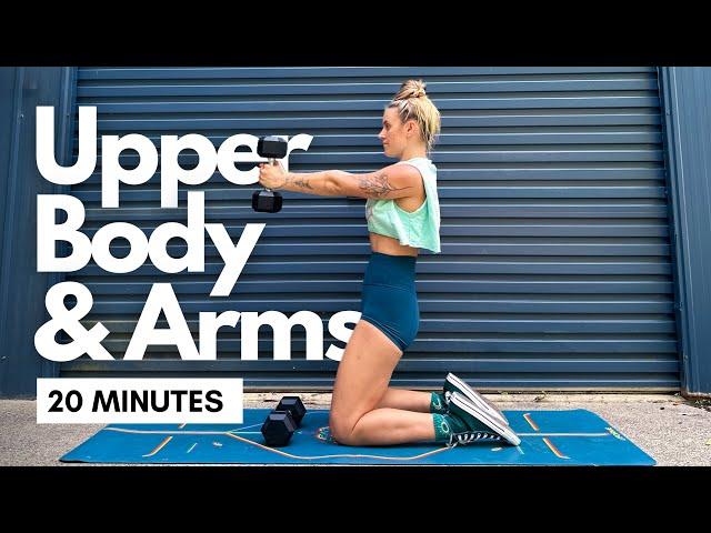 20-MINUTE UPPER BODY & ARMS WORKOUT (using dumbbells).. Ashley Freeman