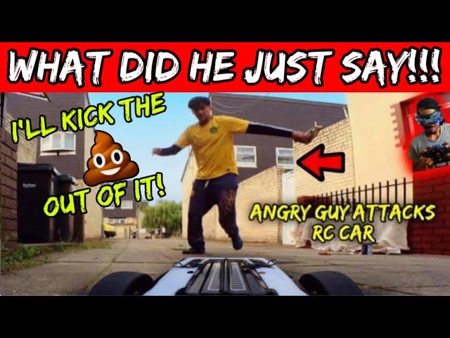 Giant Man Tries To Smash My FPV RC Car Racing