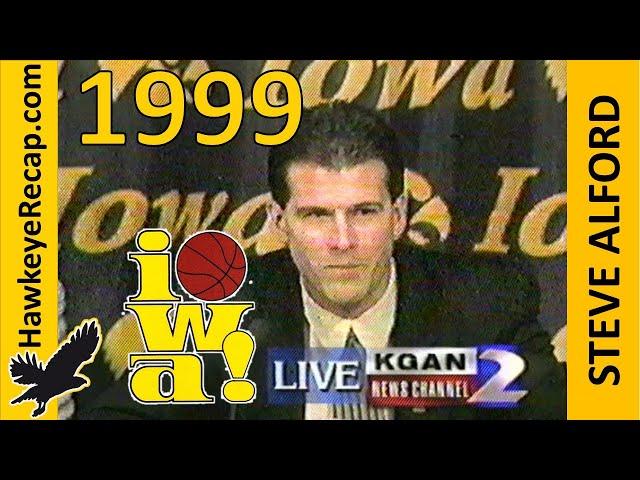 Steve Alford Hired at University of Iowa in March 1999 - Press Conference and TV coverage