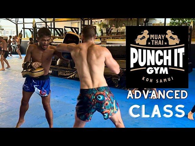 Advanced Muay Thai Class at Punch It Gym in Koh Samui, Thailand