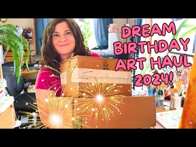 Dream Birthday ART HAUL!!! Plus swatching and trying the new supplies!