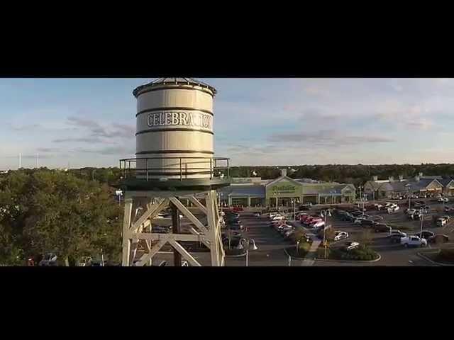 Water Tower in Celebration Florida - Orlando Aerial Videos