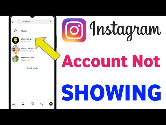 Instagram Account Search Me Nhi Aa Rha Hai // Instagram Account Not Showing Up in Search