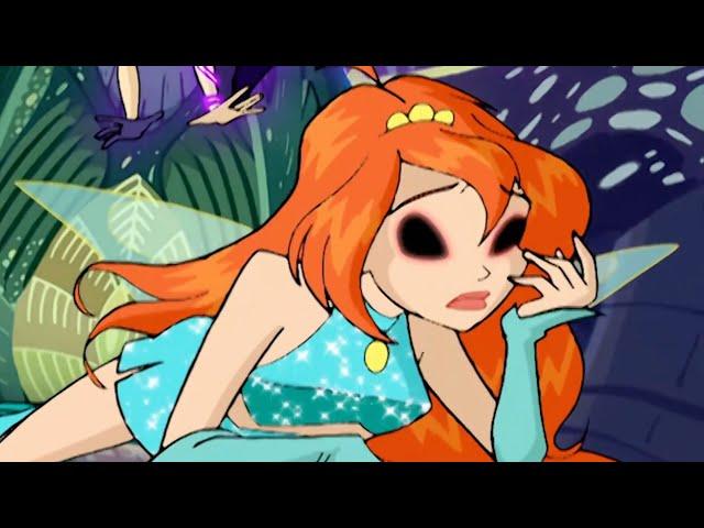 Bloom gets her eyes plucked out by the Trix | Winx Club Clip