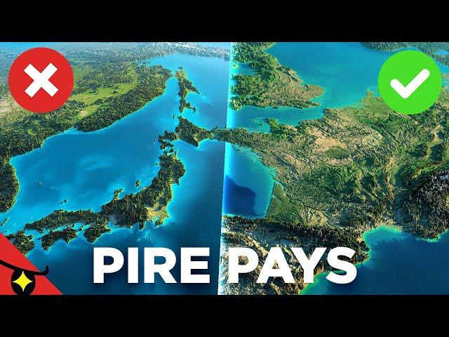 8 PAYS à la PIRE GÉOGRAPHIE ️