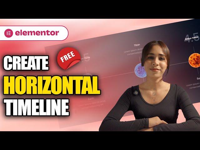 Elementor Horizontal Timeline FREE | WordPress Tutorial