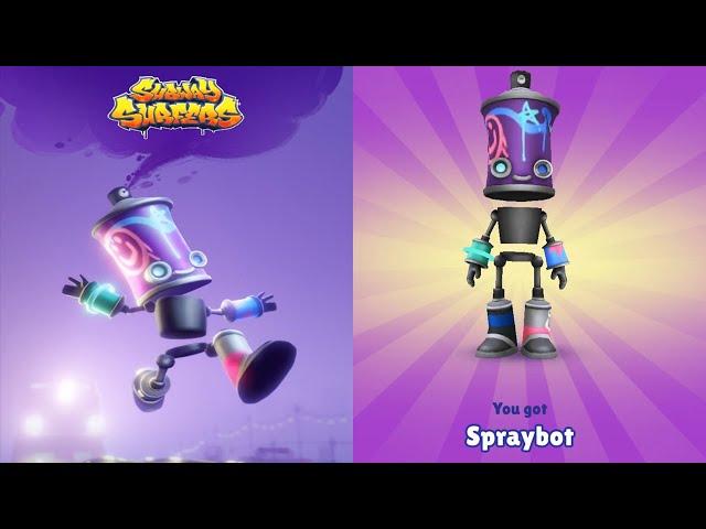 Subway Surfers Chicago - Spraybot New Character Unlocked Update - All Characters Unlocked All Boards