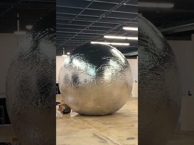 Silver Sphere Surprise: The Viral Inflation Phenomenon  #oddlysatisfying #artist #Artstudio