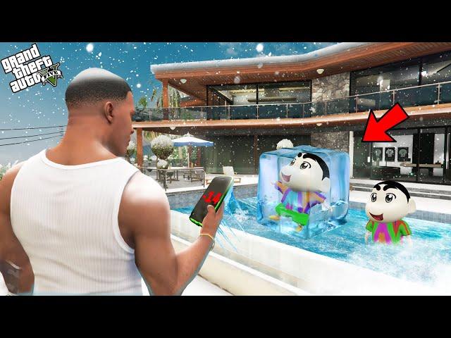 Franklin And Shinchan Surviving Coldest Day Ever In GTA 5!