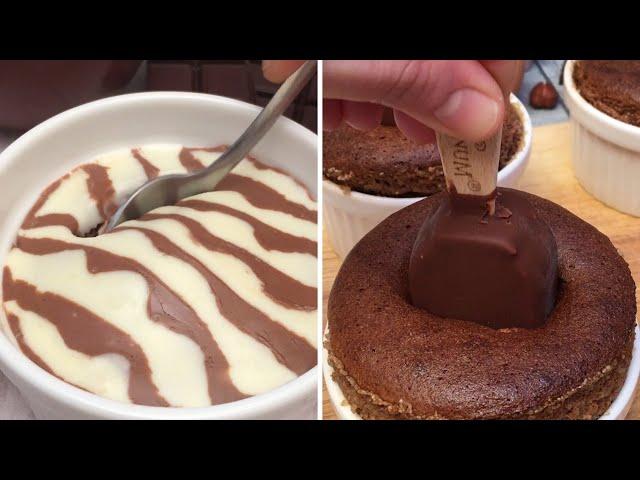 Melting Chocolate Cake for All! Zebra Dessert Magic Brownies Chocolate & Banana Cakes