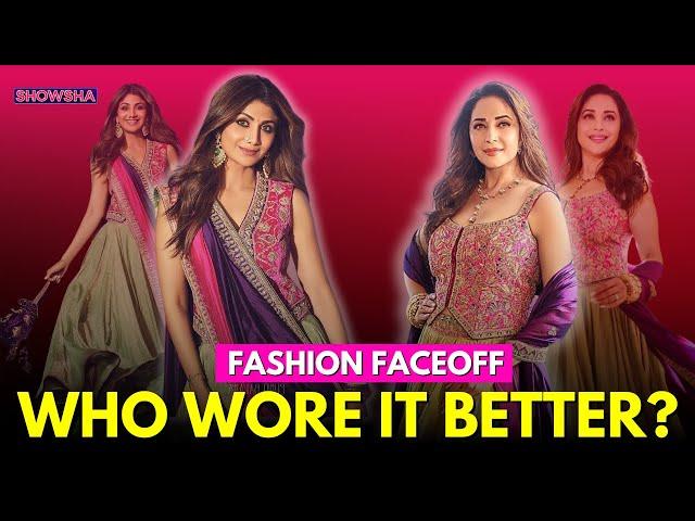 Madhuri Dixit & Shilpa Shetty Serve The Best Star Twinning Moment In A Lehenga: Who Wore It Better?