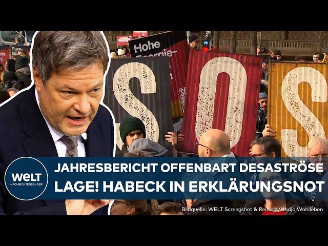 DEUTSCHE WIRTSCHAFTSKRISE: Vernichtender Jahresabschlussbericht! Robert Habeck in Erklärungsnot