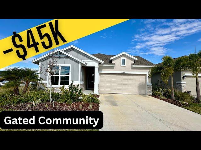 Tour 2 Parrish Florida New Construction Homes For Sale in the Gated Section of North River Ranch