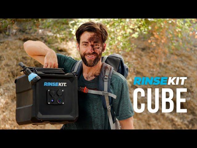 Introducing the RinseKit Cube: 4 Gallon Battery-Powered Portable Shower