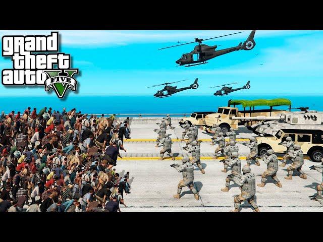 ПОСЛЕДНЯЯ БИТВА С ЗОМБИ В ГТА 5 МОДЫ! ВОЕННЫЕ ПРОТИВ ЗОМБИ ОБЗОР МОДА GTA 5! ГТА МОД ИГРЫ