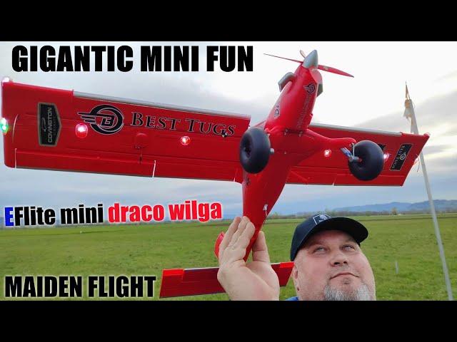 Micro DRACO WILGA STOL 800mm BNF 4S power RC plane MAIDEN FLIGHT