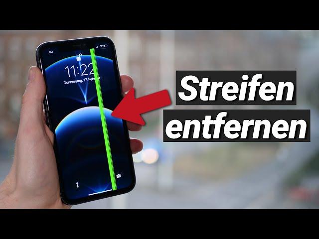 iPhone Display zeigt grüne Streifen, hat Flecken oder flackert nach Sturz / Wasserschaden?