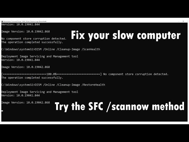 How To Fix Slow Computer with SFC /scannow (Windows Update Fix)
