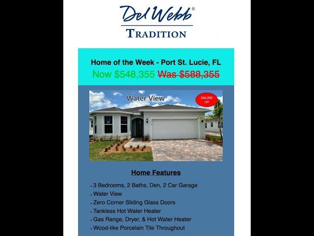 Del Webb Tradition Lot 605 Video Tour - JPaul Moore - CLA