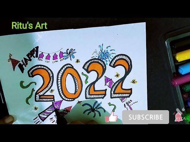#Happy new year 2022# 2022new year celebration# new year party#ritu' s art#new year fireworks#year#