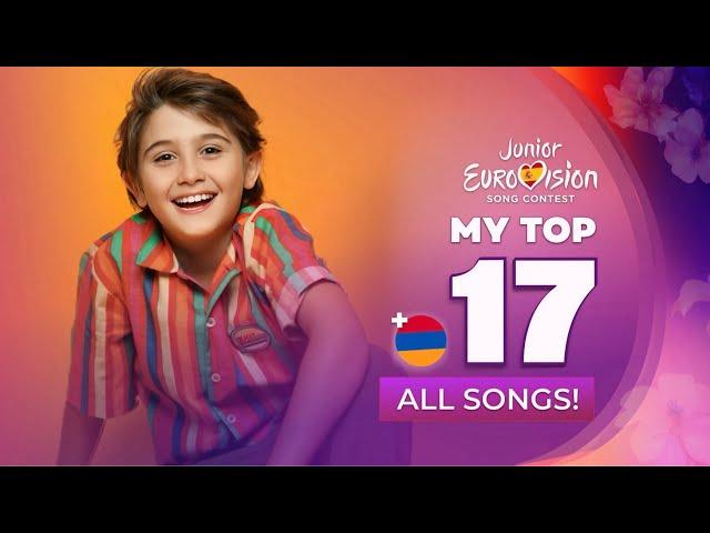 Junior Eurovision 2024 | My Top 17 (NEW: ) - ALL SONGS!