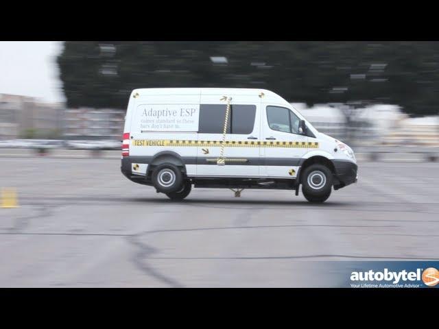 2013 Mercedes Sprinter Tour ESP Obstacle Avoidance Demo & Car Safety Test Video