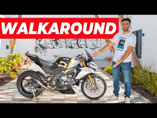 UP CLOSE and PERSONAL with OUR Aprilia Tuono V4 1100 Factory | Walkaround