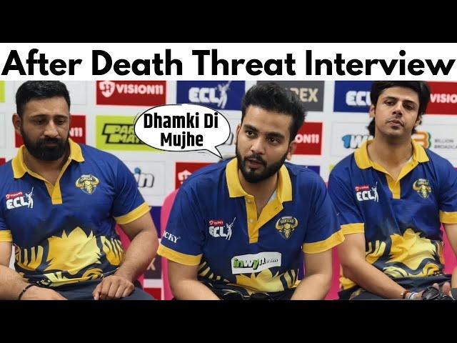 Elvish Yadav Interview After Death Threat In Today Match Mumbai Disrupters vs Haryanvi Hunters ECL