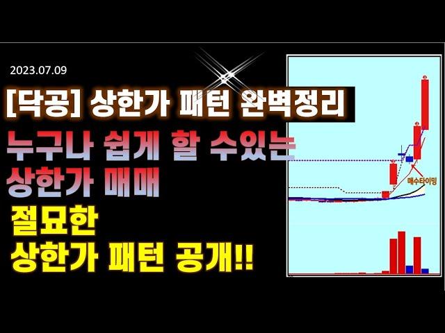 [닥공] 누구나 쉽게할 수 있는 상한가 매매법-상한가 패턴,상한가 눌림목 매매