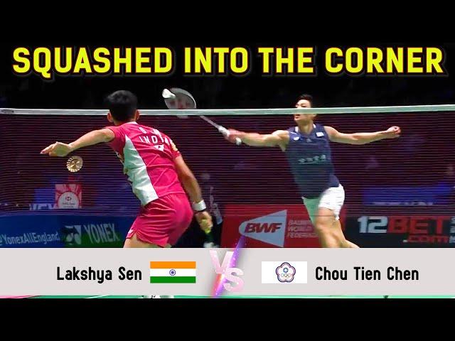 SQUASHED INTO THE CORNER | Lakshya Sen VS Chou Tien Chen