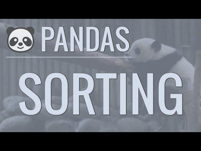 Python Pandas Tutorial (Part 7): Sorting Data