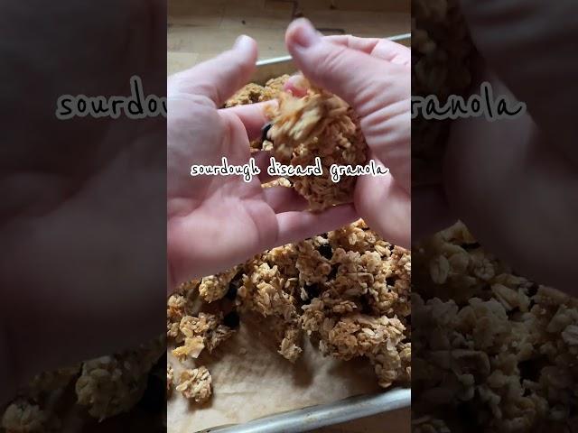 Homemade Sourdough Discard Granola #shorts #homesteading #homebaking #granola #sourdough #recipe