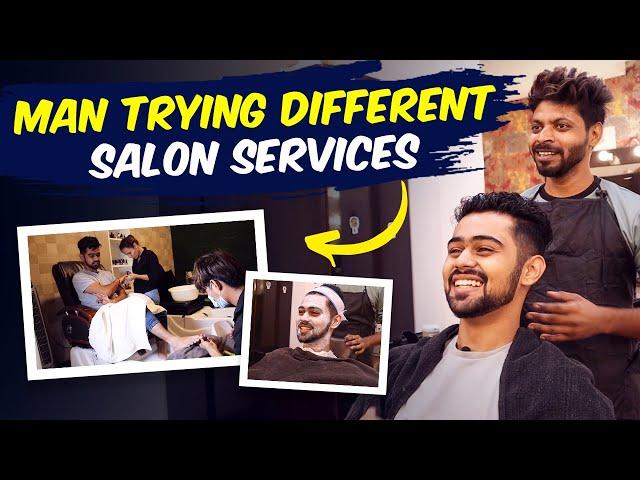 Man Trying Expensive Haircut & Different Salon Services ‍️ | 7 Styles Salon | By Agnito Media