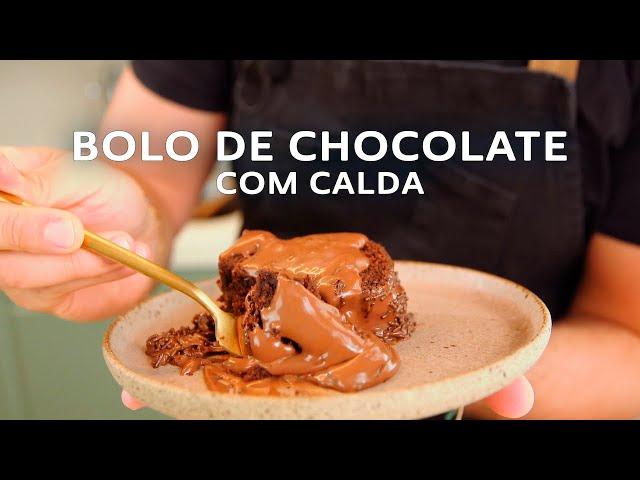 Bolo De Chocolate Com Cobertura De Chocolate Com Café - Chef Felipe Caputo