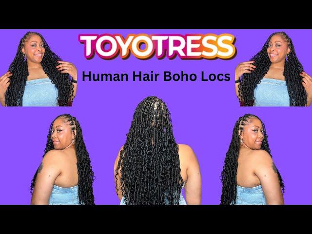 Individual Crochet Boho Locs with Human Hair from Toyotress