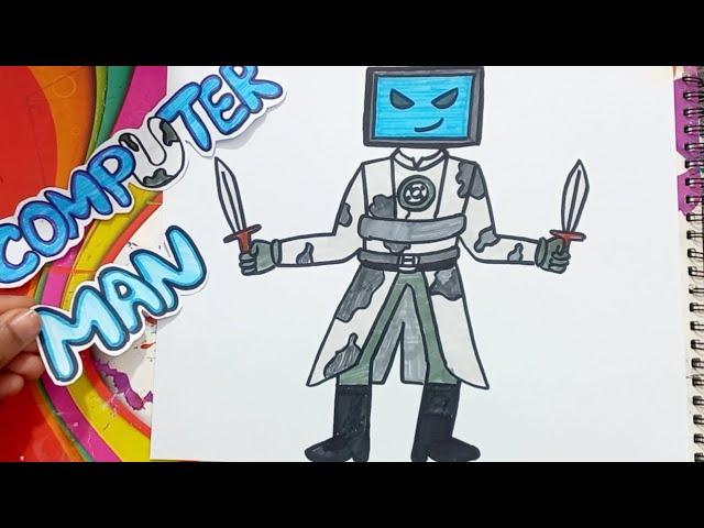 How To Draw COMPUTER MAN | Skibidi Toilet EASY drawing Tutorial