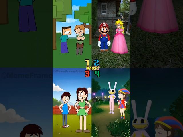 Mario vs Steve Dancing🪩 #shortsfeed​ #sonic​ funny #mario