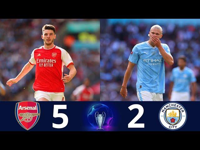 Arsenal 5 x 2 Manchester City ■ Final - Community Shield -2023 | Extended Highlights & Goals