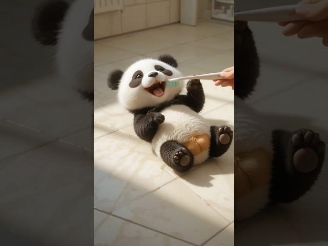 This baby panda just unlocked next-level giggles #panda #shortsfeed #shorts