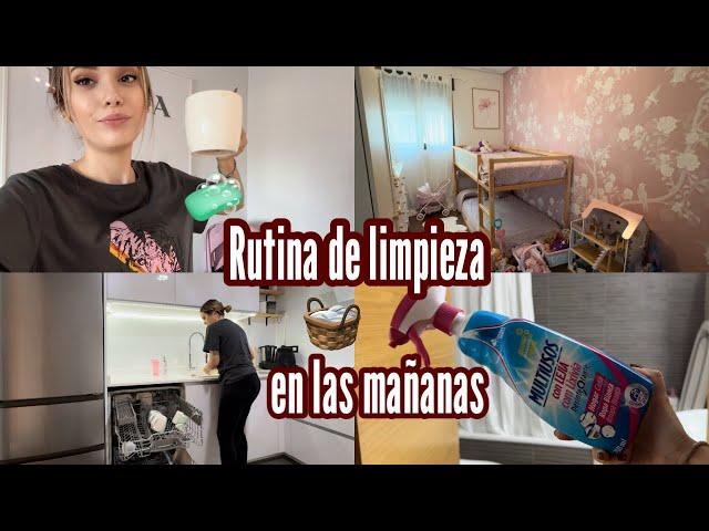 RUTINA de LIMPIEZA en las MAÑANAS  Limpia conmigo motivación, mañana productiva 